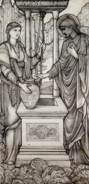  Burne Canvas - Chrsit And The Well PreRaphaelite Sir Edward Burne Jones